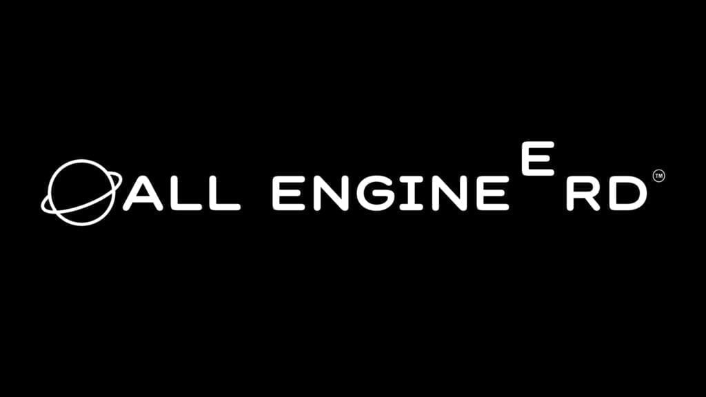 All Engineerd Logo Black Background White Lettering